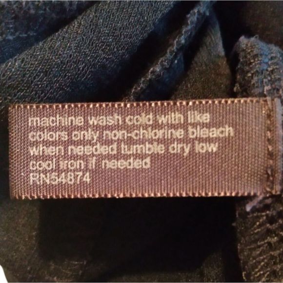 The Limited Black Ruffle Shimmery Sheer Top - Picture 12 of 12